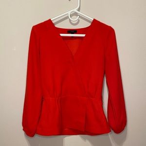 J. Crew Red Blouse size 2.